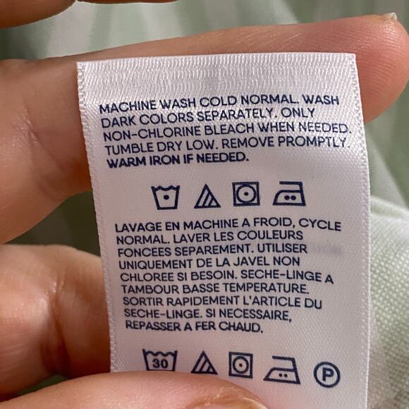 Lands End Womens Striped Button Up Top Size 2X Long Sleeve Office Career Cotton - Picture 8 of 11